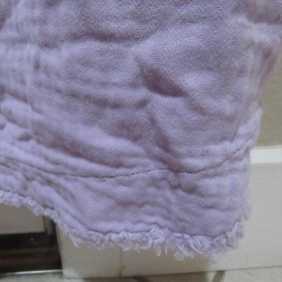 FREE PEOPLE WE THE FREE Palo Alto Textured Gauzy Cotton Oversize Pocket Top Boho - Picture 10 of 13